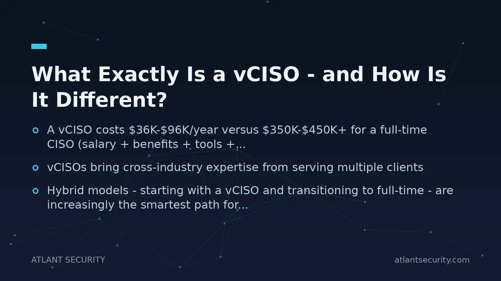 What Exactly Is a vCISO - and How Is It Different? - key points