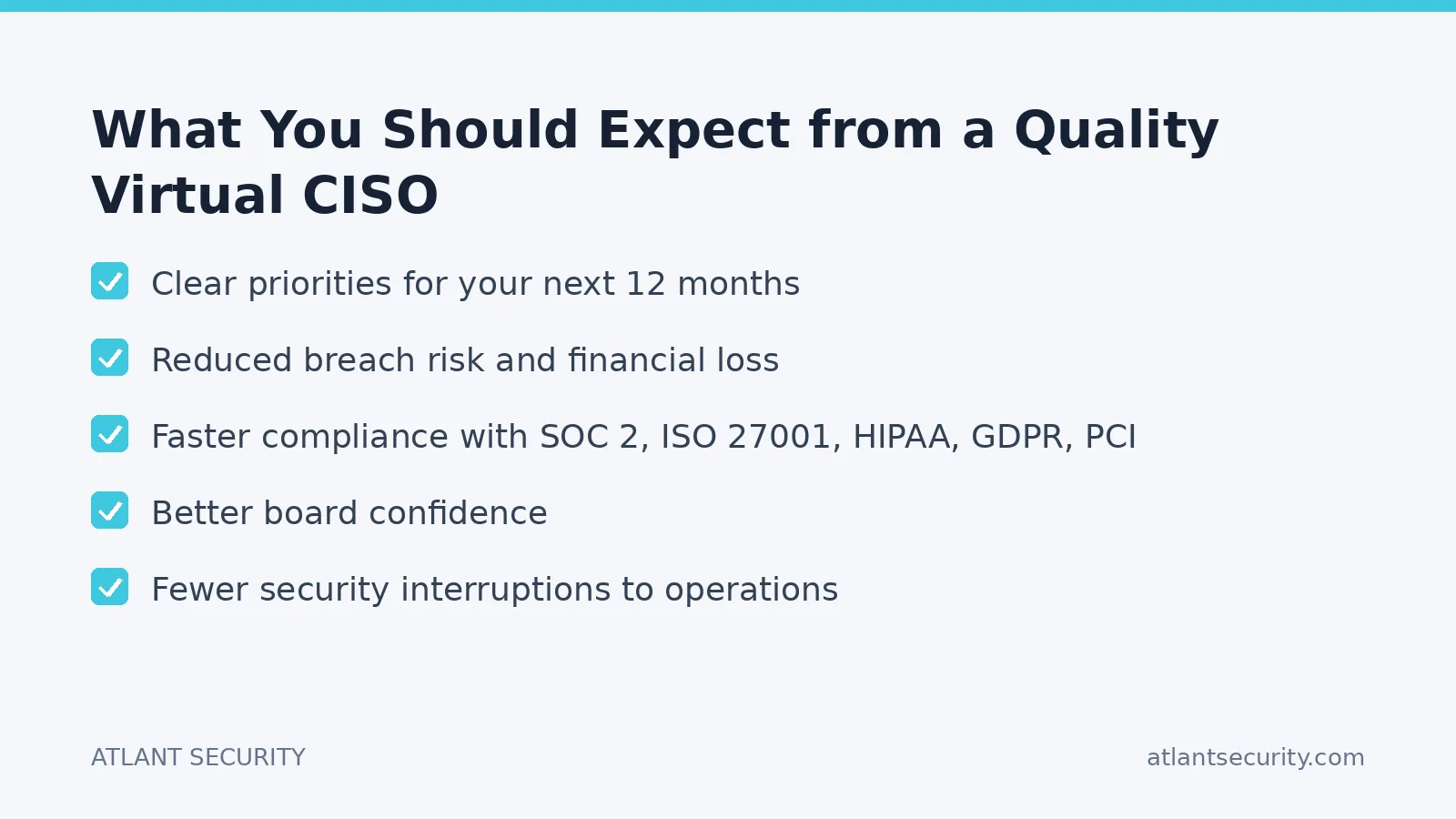 Checklist: What You Should Expect from a Quality Virtual CISO