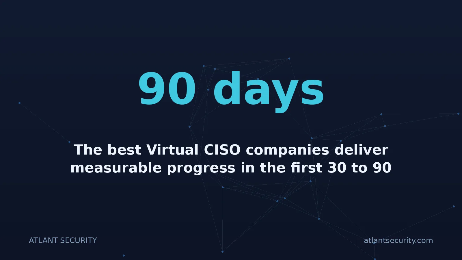 90 days: The best Virtual CISO companies deliver measurable progress in the first 30 to 90 days..