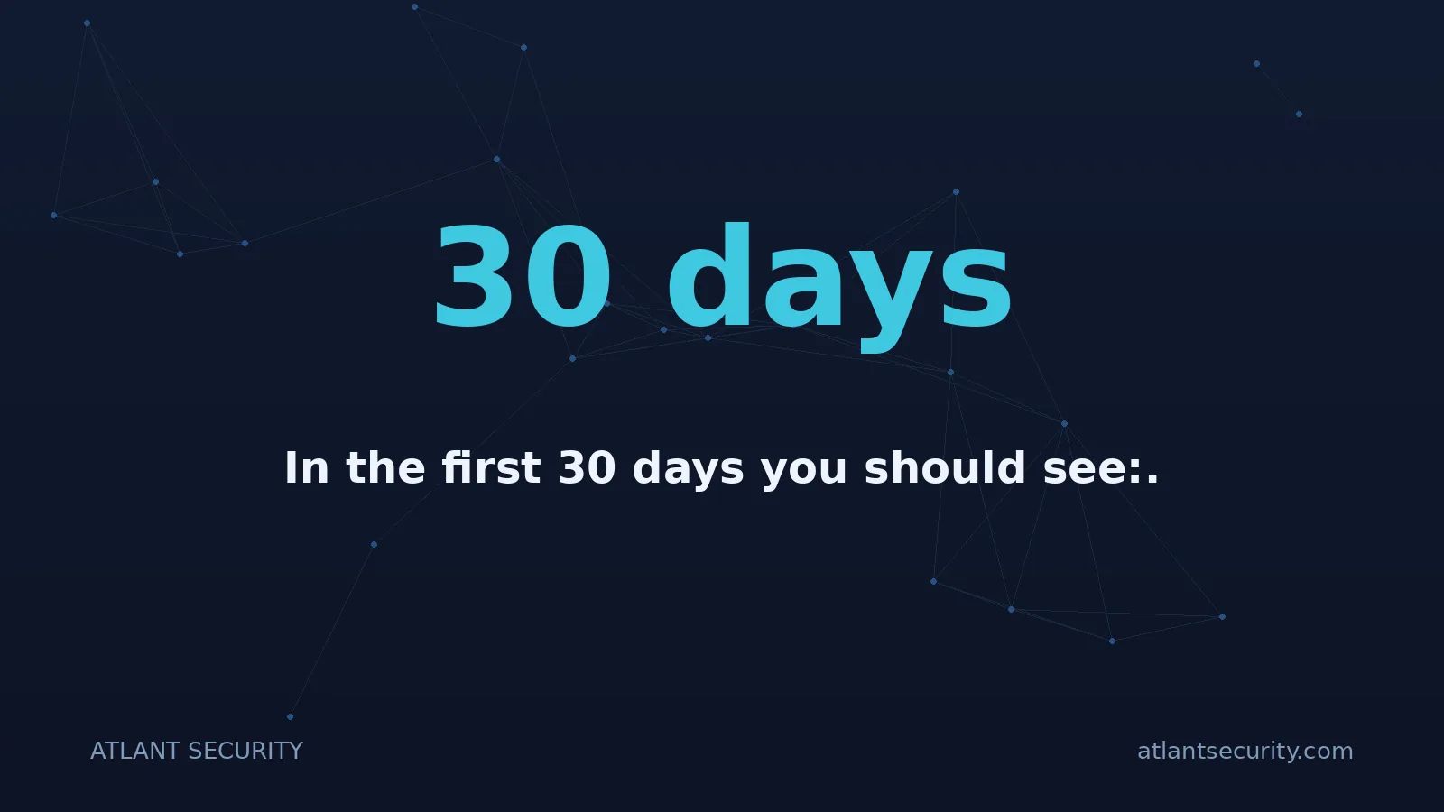 30 days: In the first 30 days you should see:.