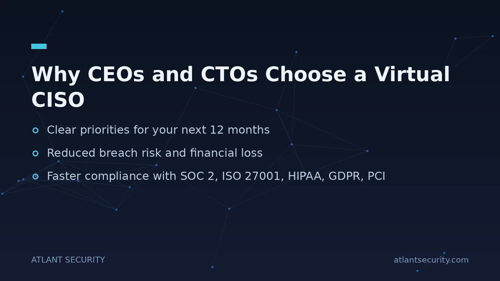 Why CEOs and CTOs Choose a Virtual CISO - key points