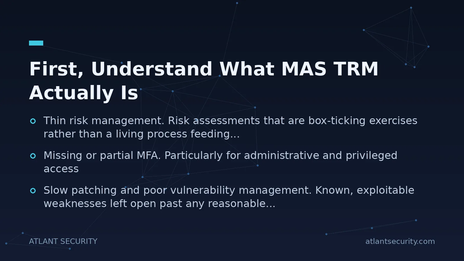 First, Understand What MAS TRM Actually Is - key points