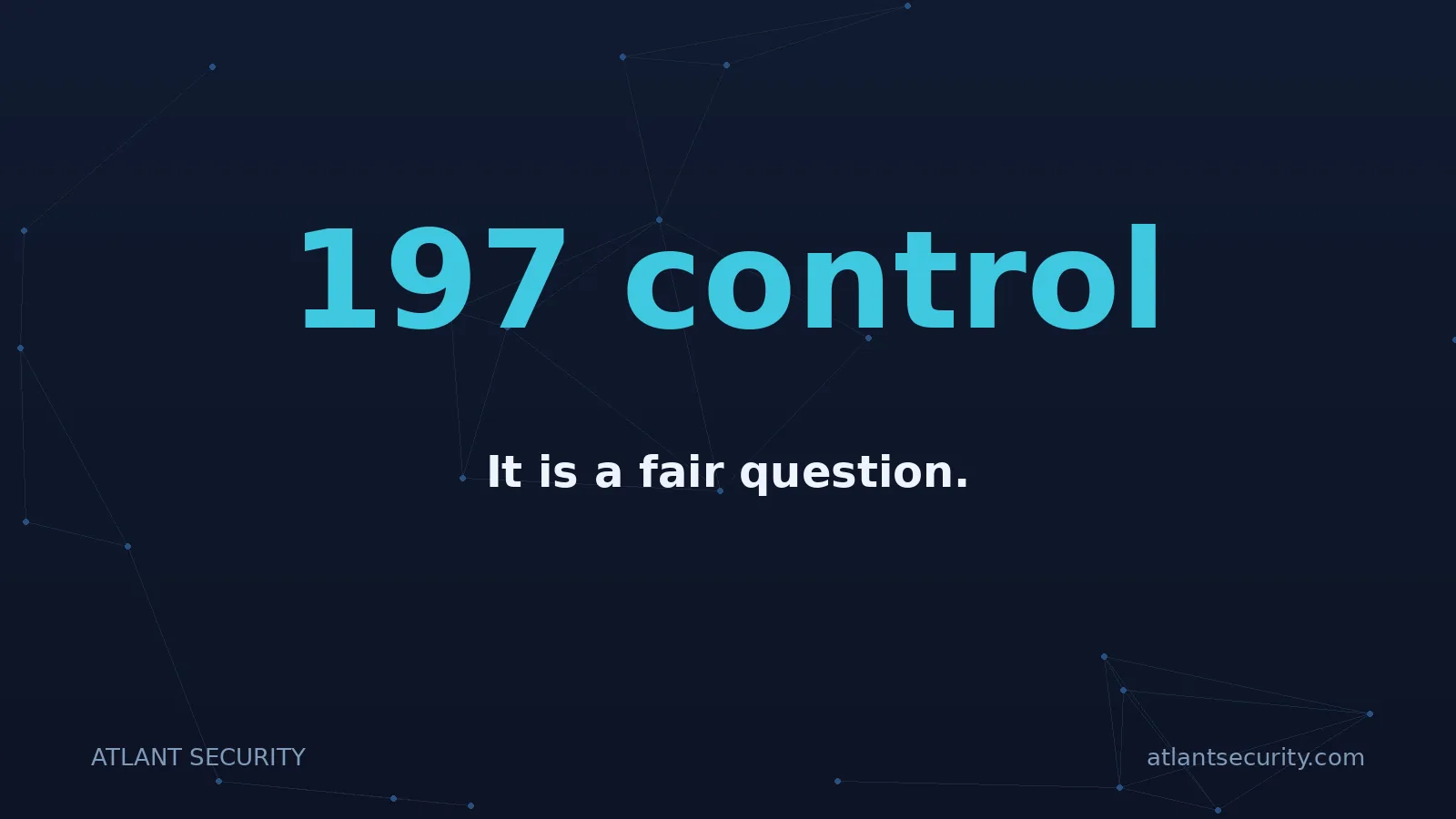 197 control: It is a fair question.