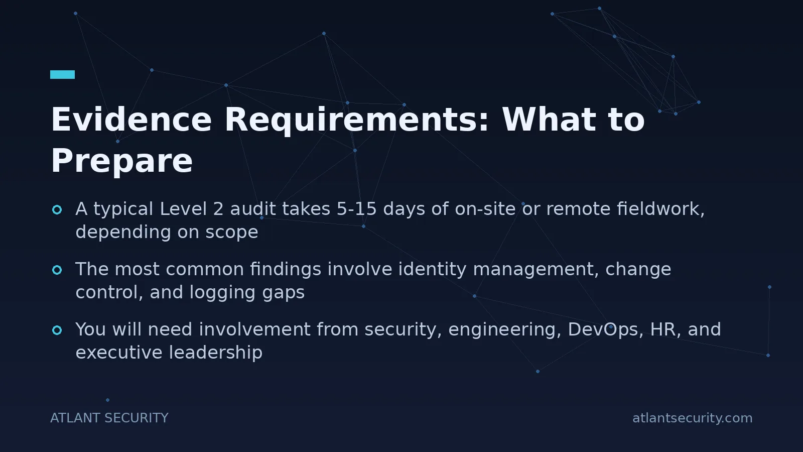Evidence Requirements: What to Prepare - key points