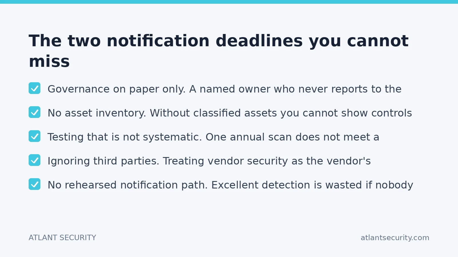 Checklist: The two notification deadlines you cannot miss