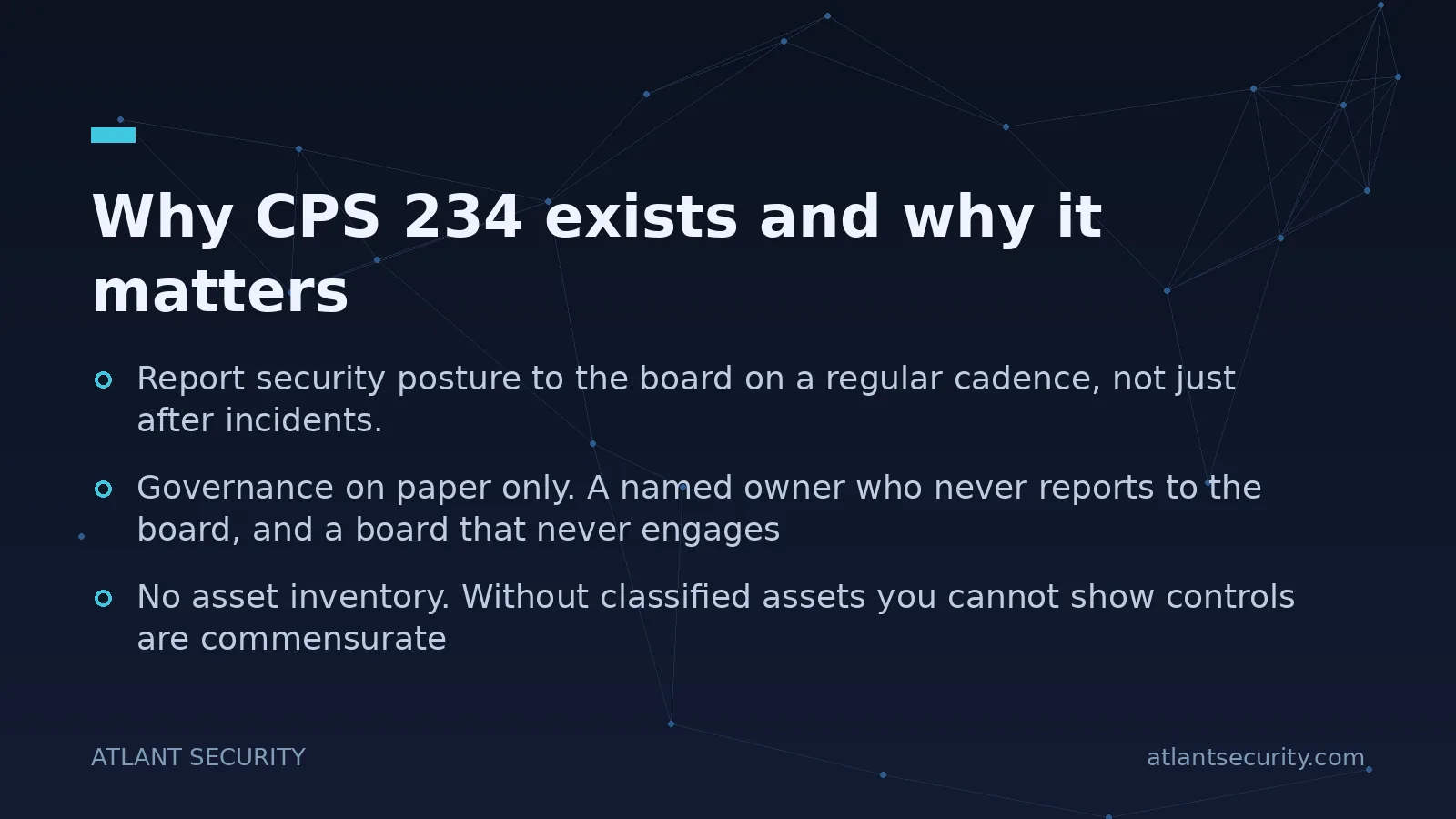 Why CPS 234 exists and why it matters - key points