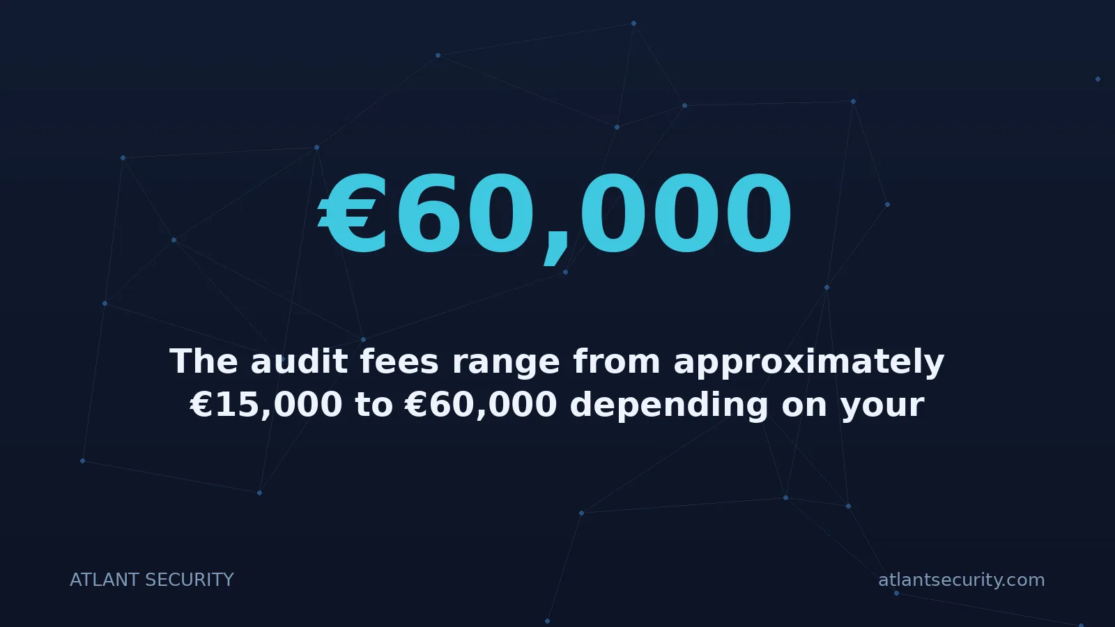 €60,000: The audit fees range from approximately €15,000 to €60,000 depending on your scope