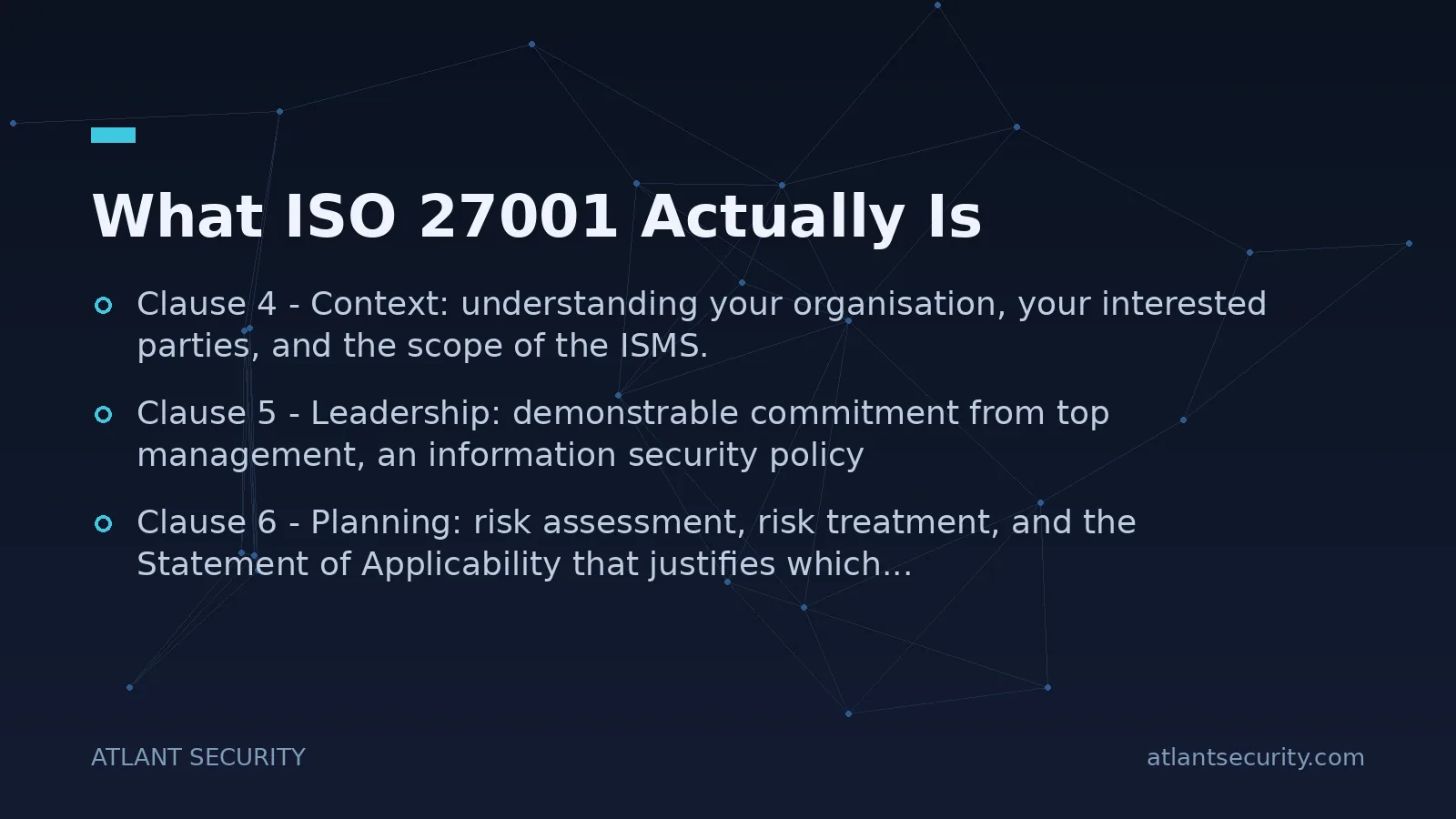 What ISO 27001 Actually Is - key points