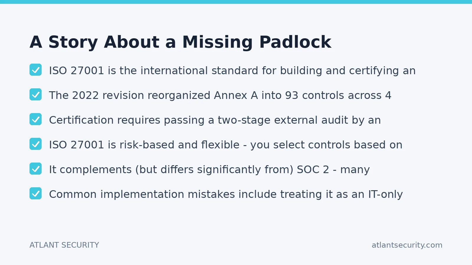 Checklist: A Story About a Missing Padlock
