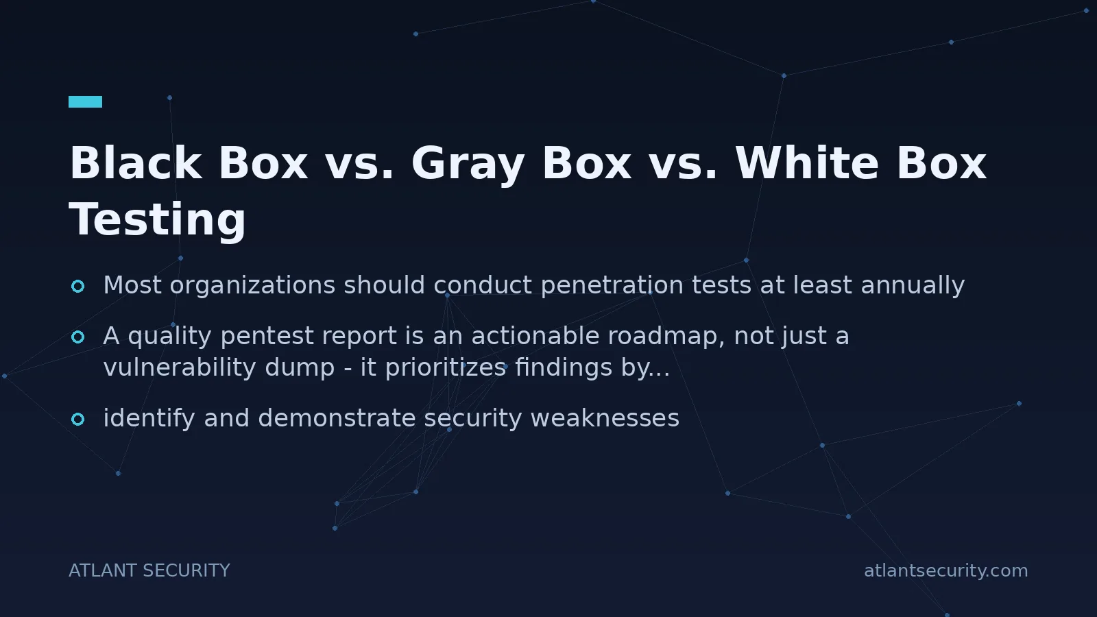 Black Box vs. Gray Box vs. White Box Testing - key points