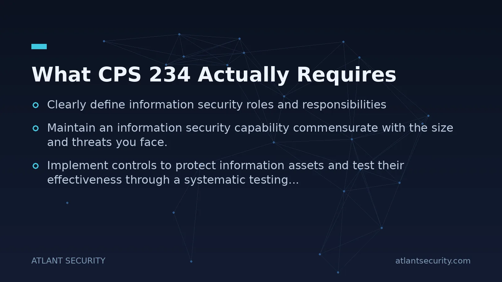 What CPS 234 Actually Requires - key points