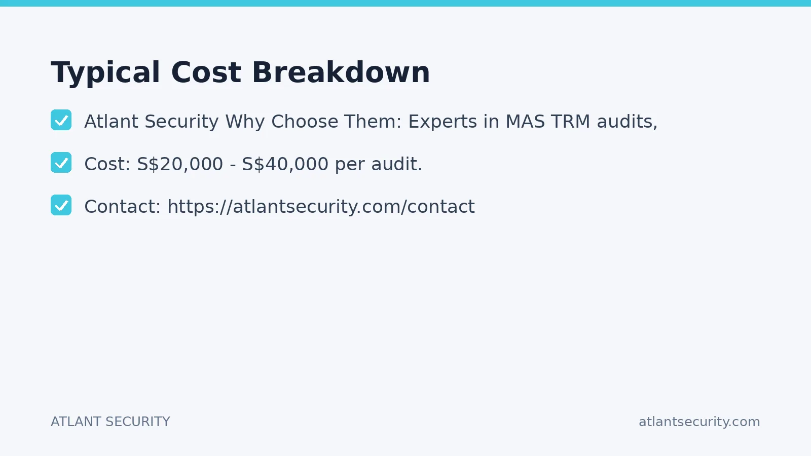 Checklist: Typical Cost Breakdown