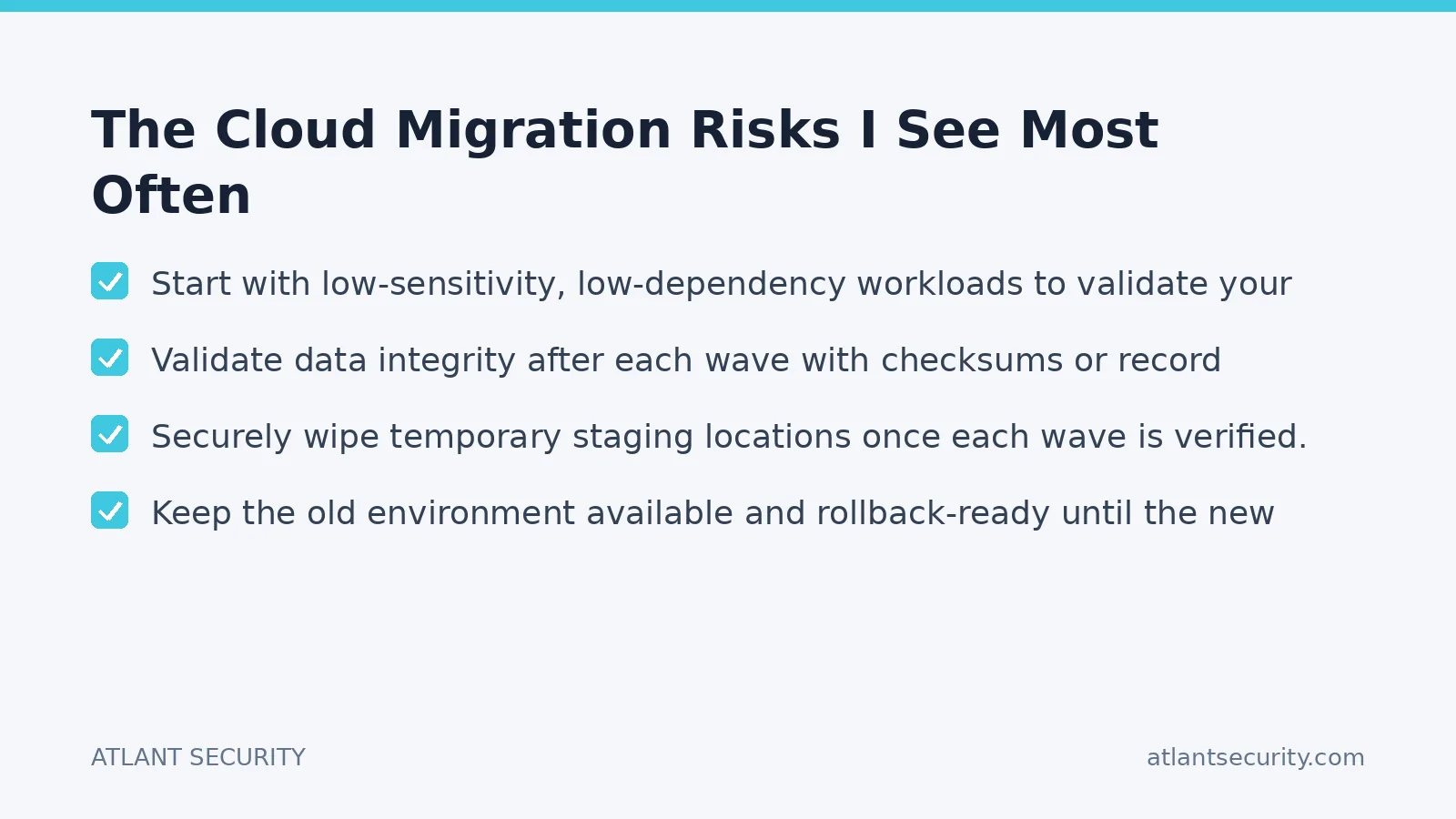 Checklist: The Cloud Migration Risks I See Most Often