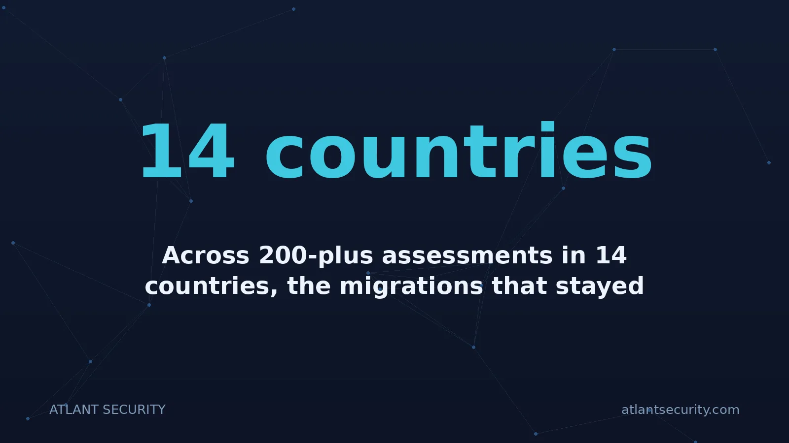 14 countries: Across 200-plus assessments in 14 countries, the migrations that stayed secure followed a similar sh