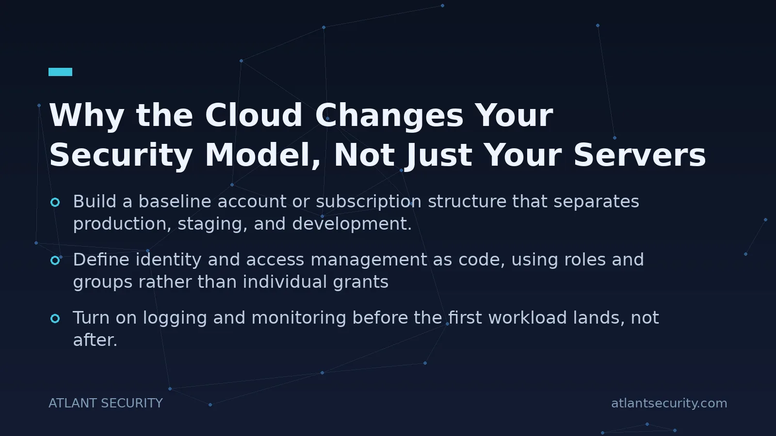 Why the Cloud Changes Your Security Model, Not Just Your Servers - key points