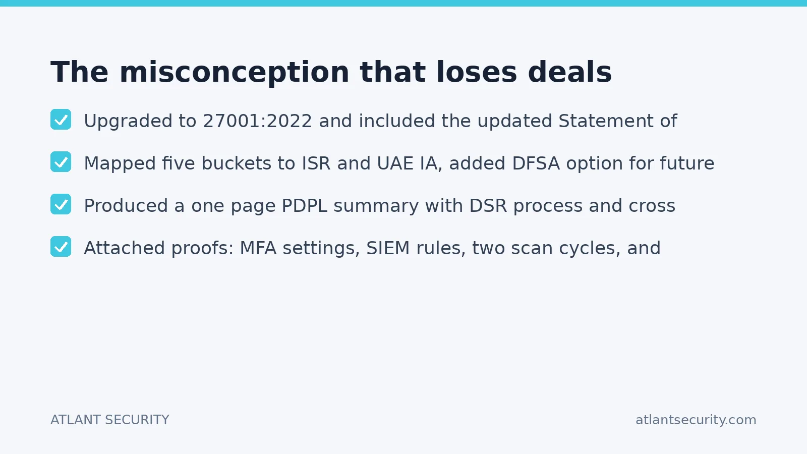 Checklist: The misconception that loses deals