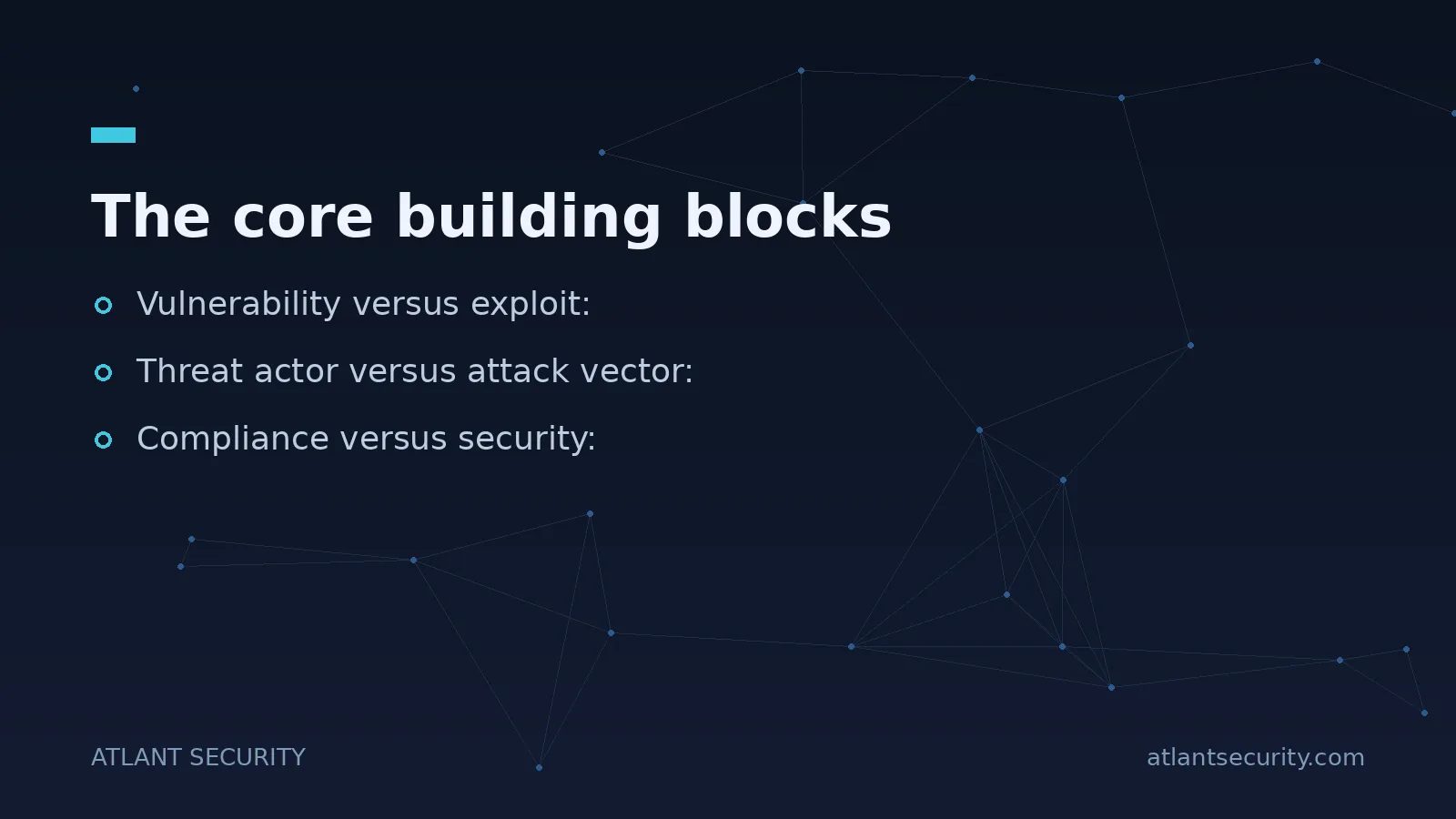The core building blocks - key points