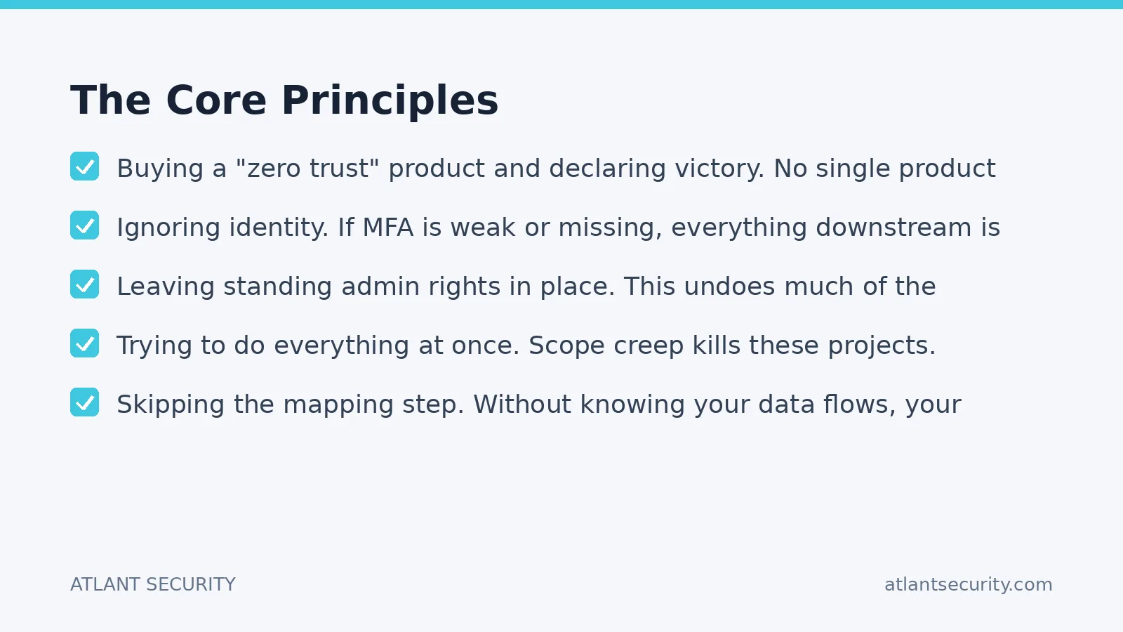 Checklist: The Core Principles