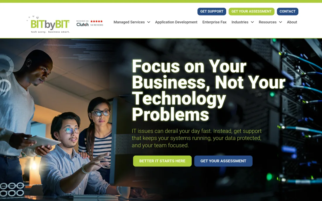 Bit by Bit Computer Consultants homepage, a cybersecurity provider serving New York
