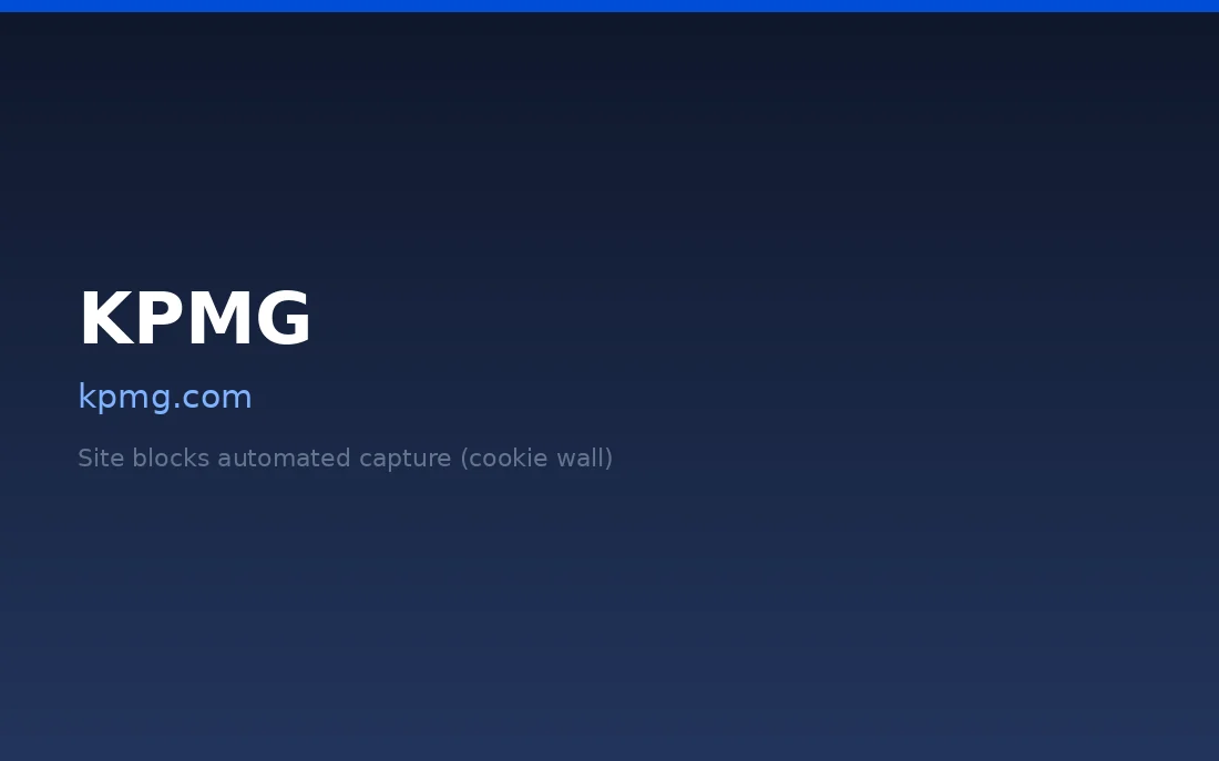 KPMG cyber security services homepage