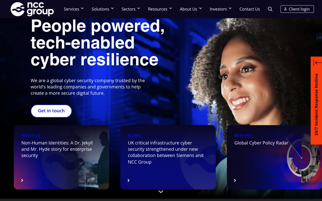 NCC Group homepage