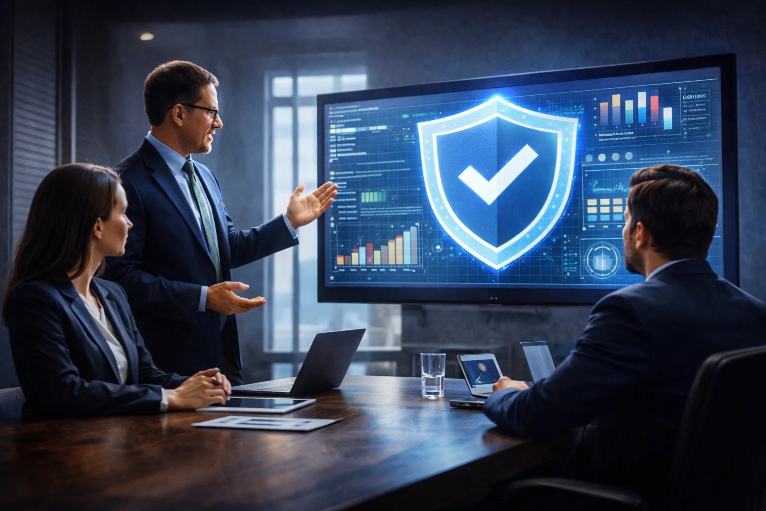 A photo of a digital security lock representing cybersecurity audit services, protection, and threat prevention.