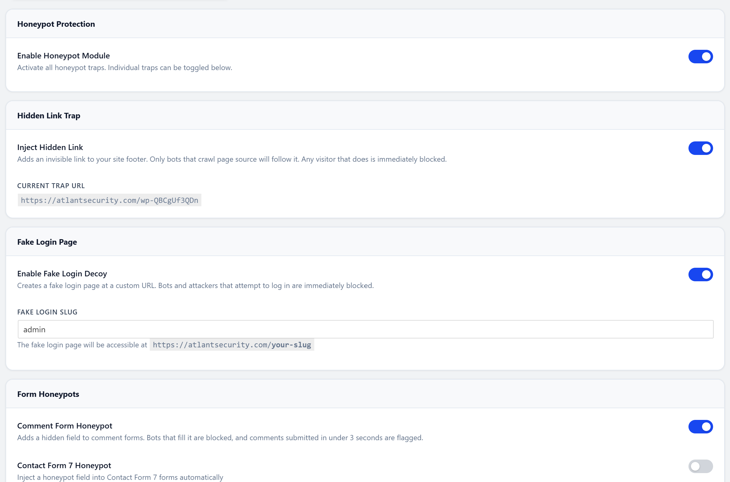 wordpress honeypot plugin