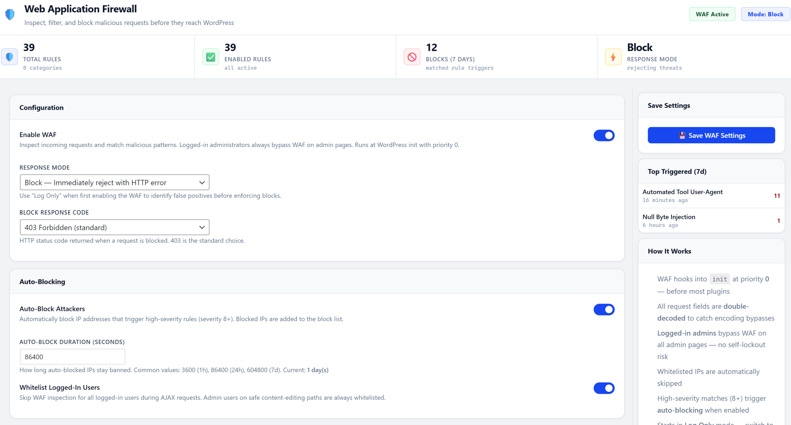 wordpress waf plugin