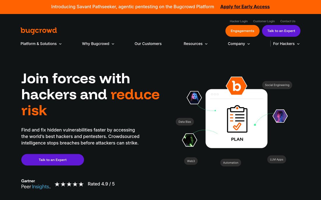 Bugcrowd homepage