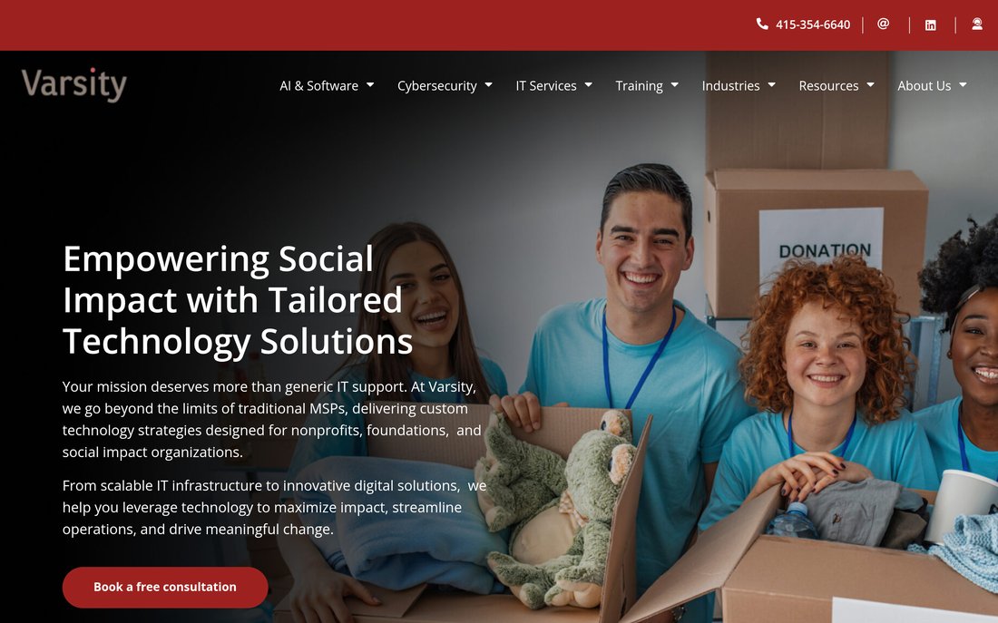 Varsity Technologies homepage