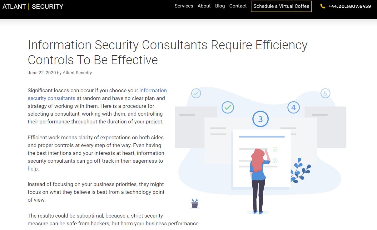 Information Security Consultants Require Efficiency Controls To Be Effective