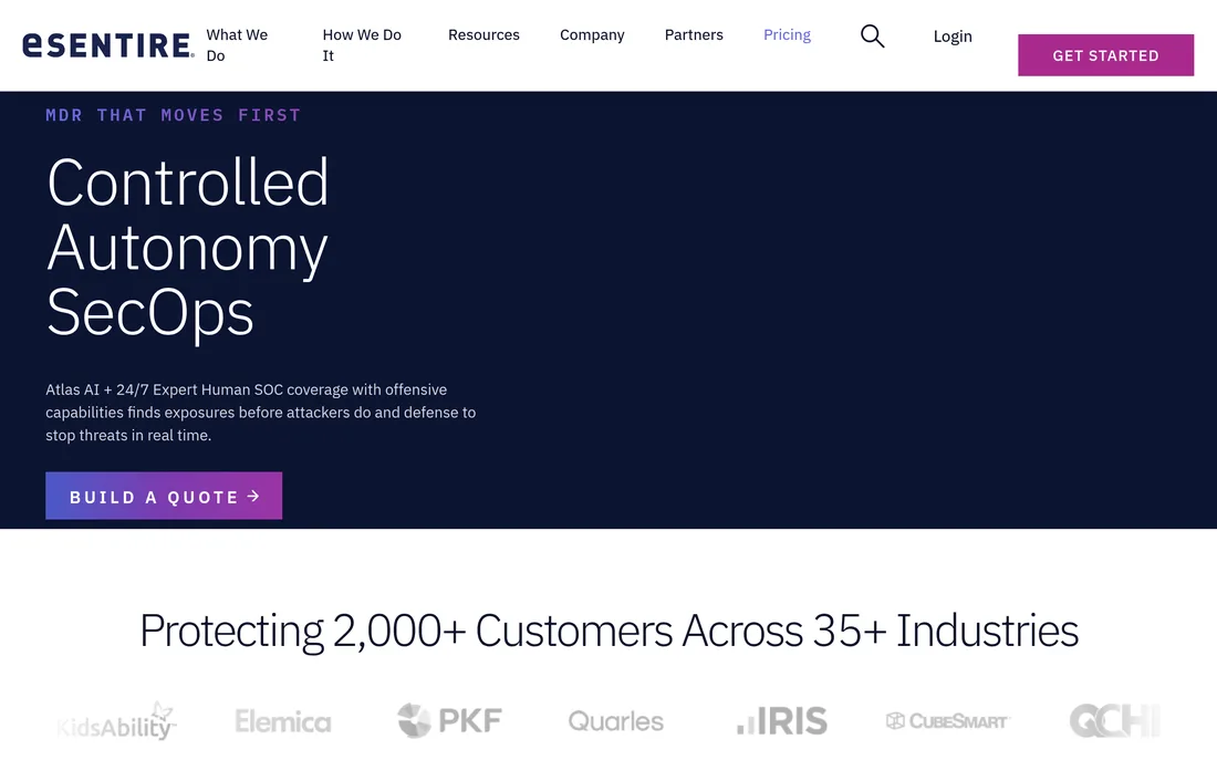 eSentire homepage