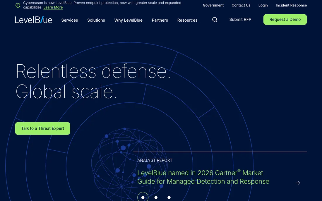 LevelBlue homepage