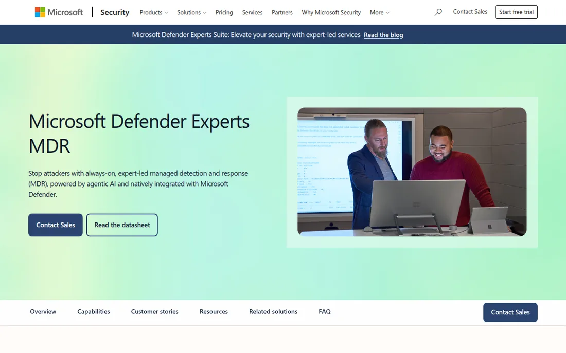 Microsoft Defender Experts page