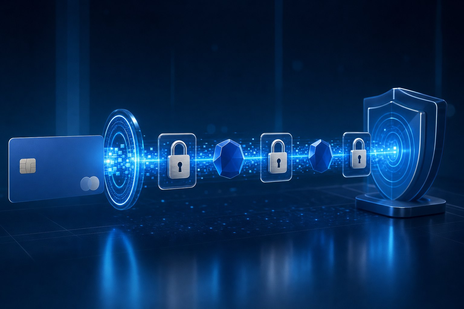 Cardholder data moving through an encrypted, tokenized payment pipeline
