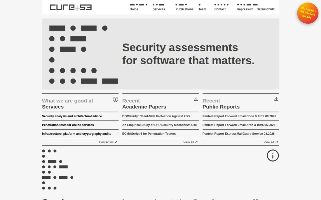 Cure53 homepage