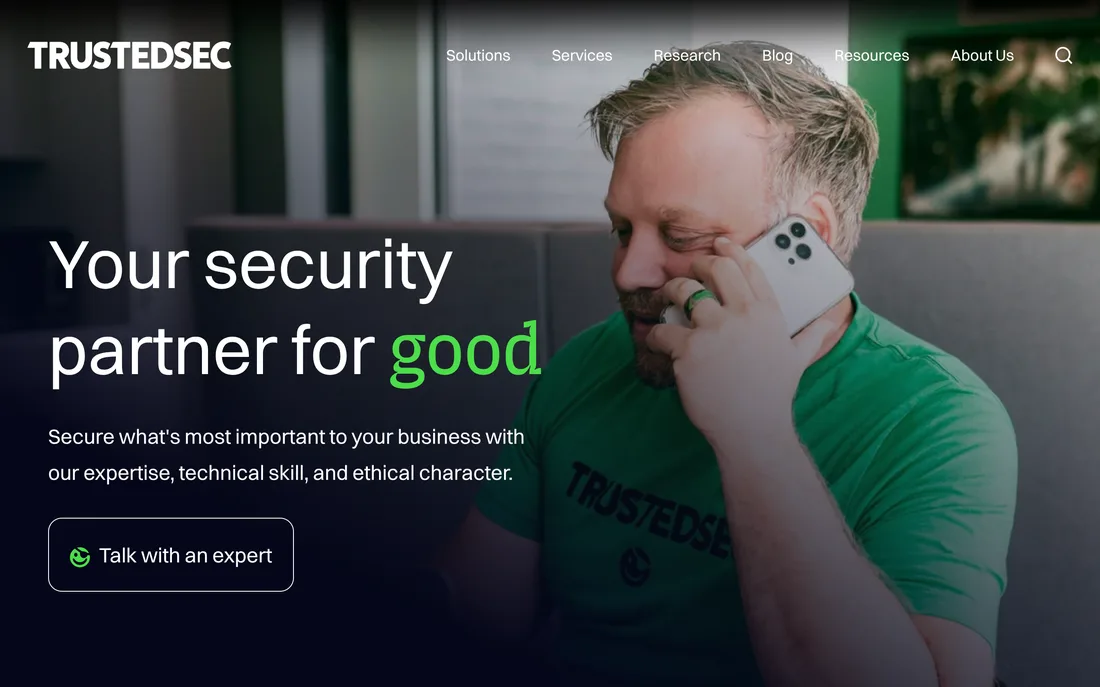 TrustedSec homepage