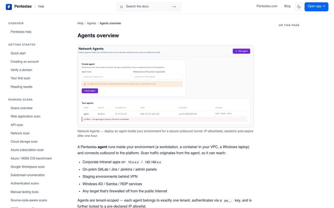 Pentestas agents overview documentation