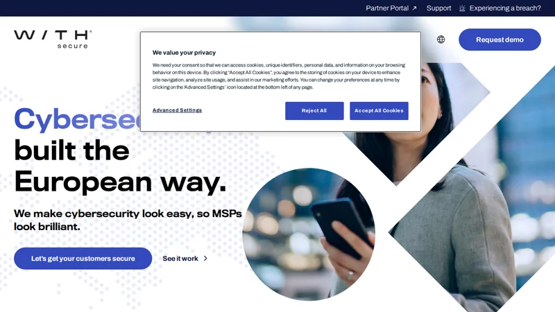 WithSecure homepage — leading Nordic cybersecurity company based in Helsinki