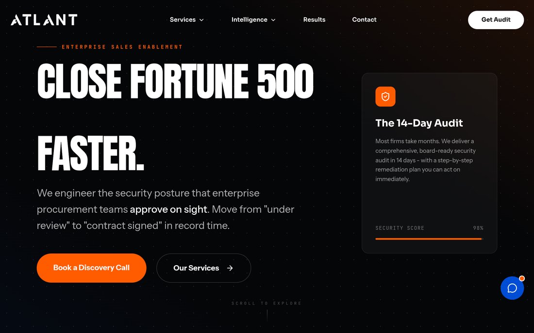 Atlant Security homepage