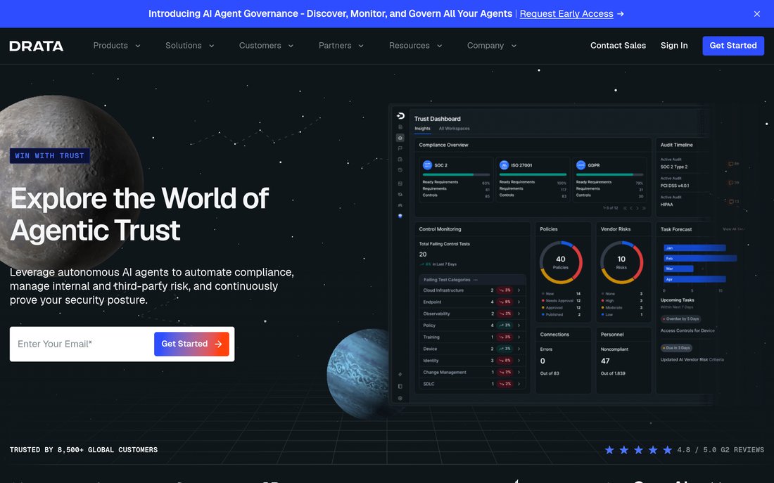 Drata - Automation Built for Scale and Multiple Frameworks homepage