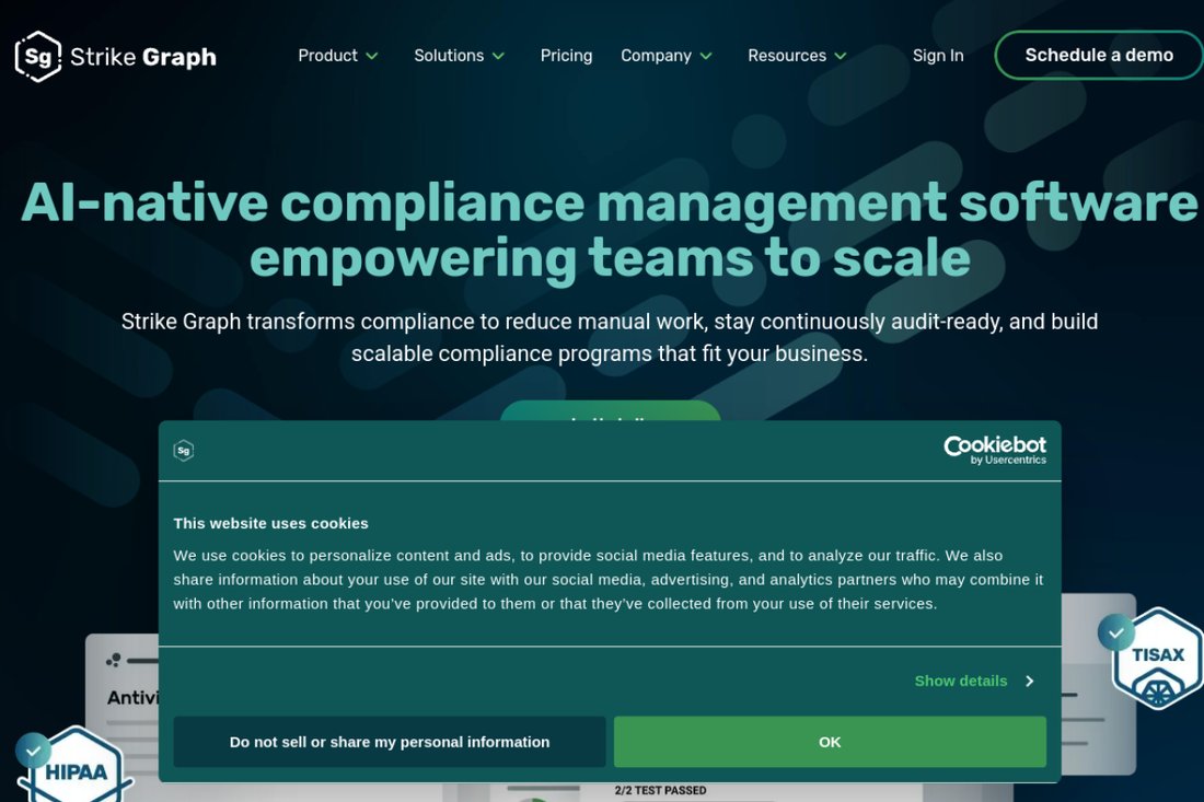 Strike Graph - Flexible, Framework-Agnostic GRC homepage