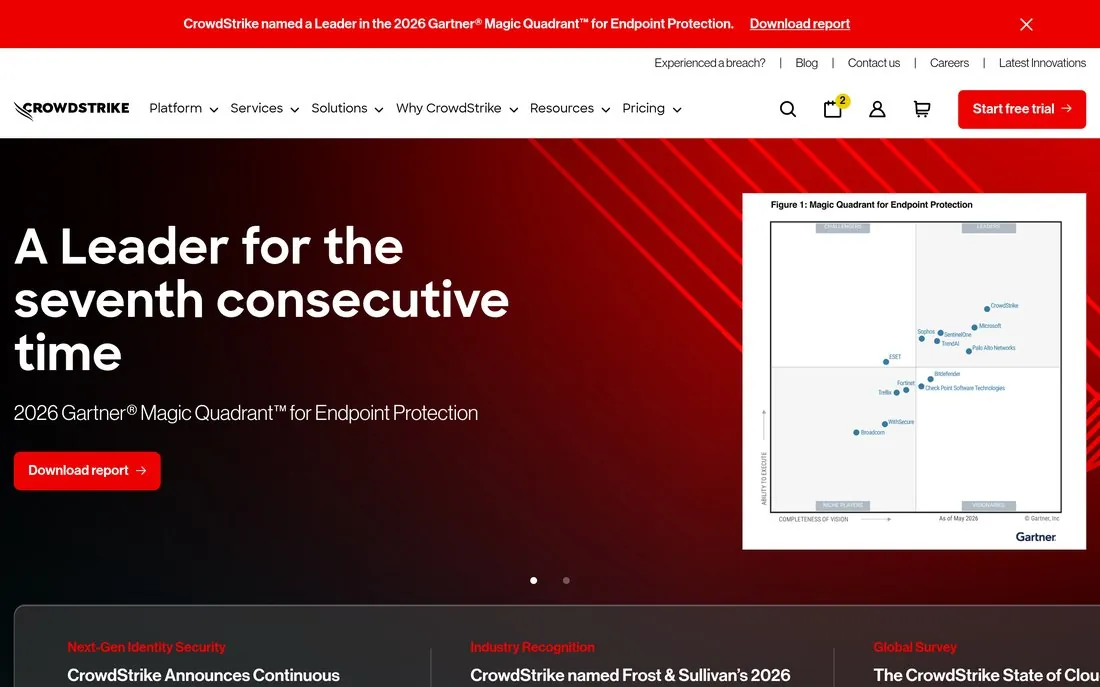 CrowdStrike homepage