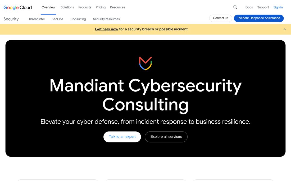 Mandiant homepage