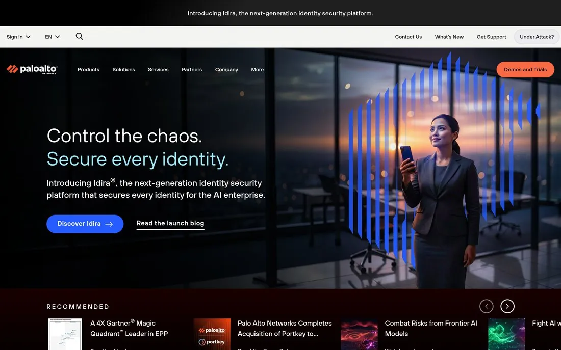 Palo Alto Networks homepage