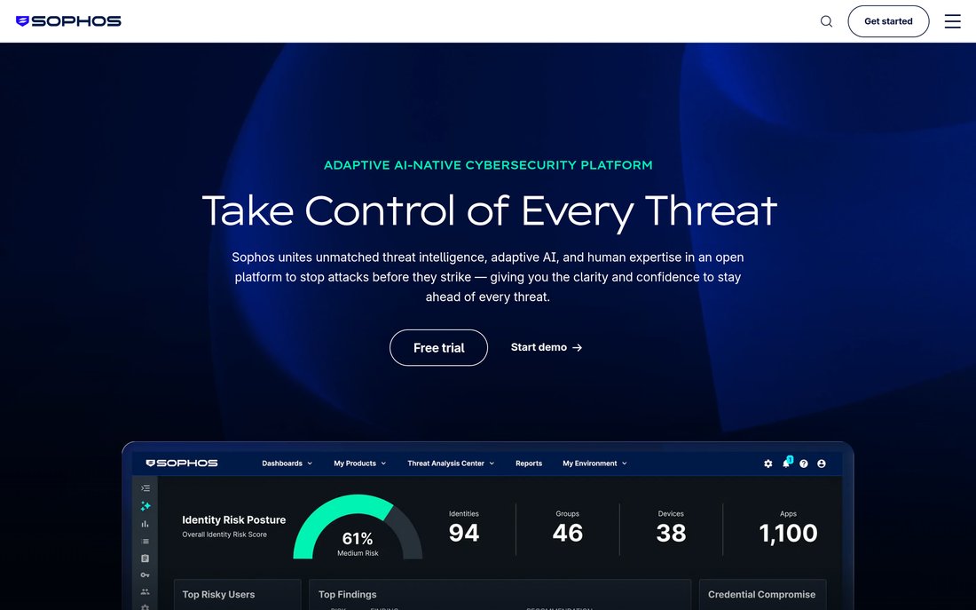 Sophos homepage