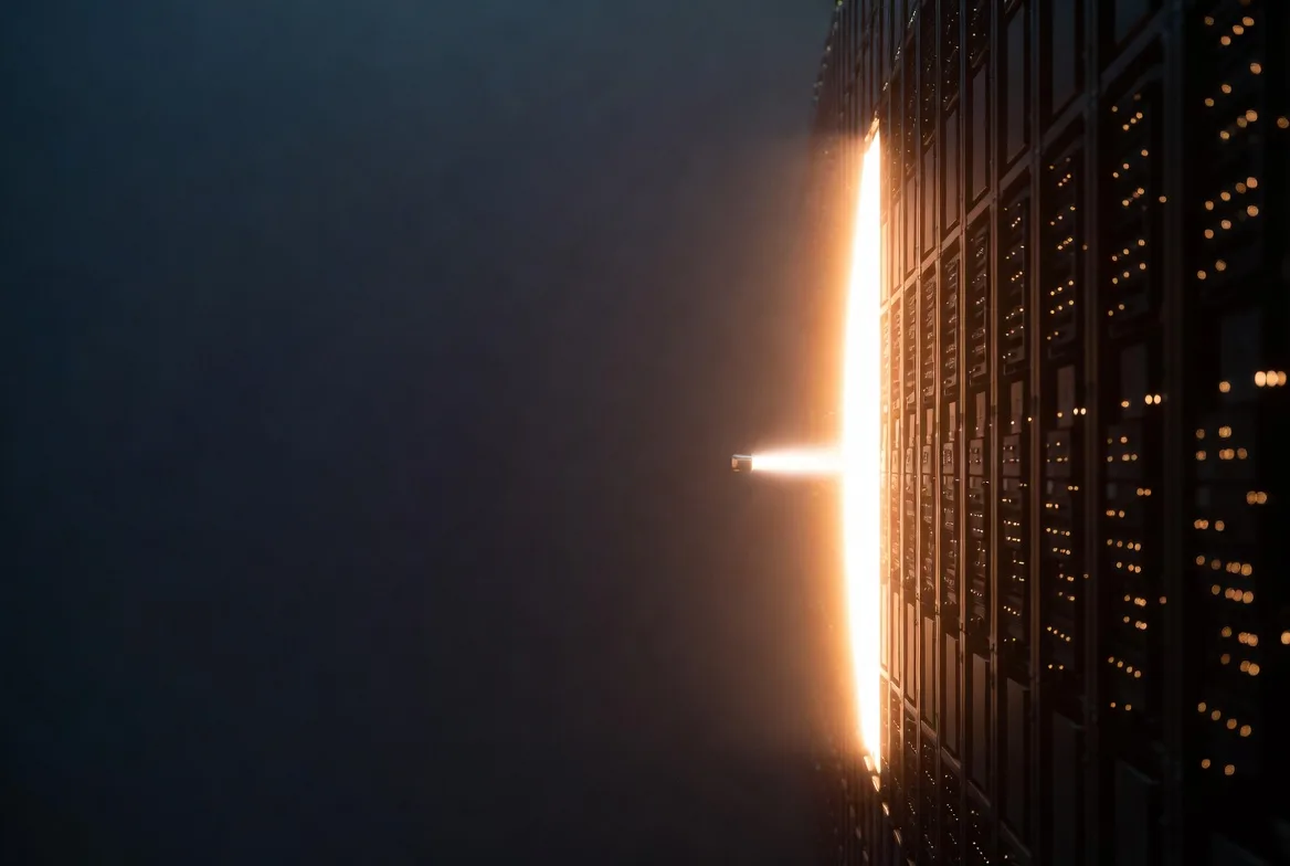 A controlled red-team agent probing the layered defenses of a data center during a readiness assessment