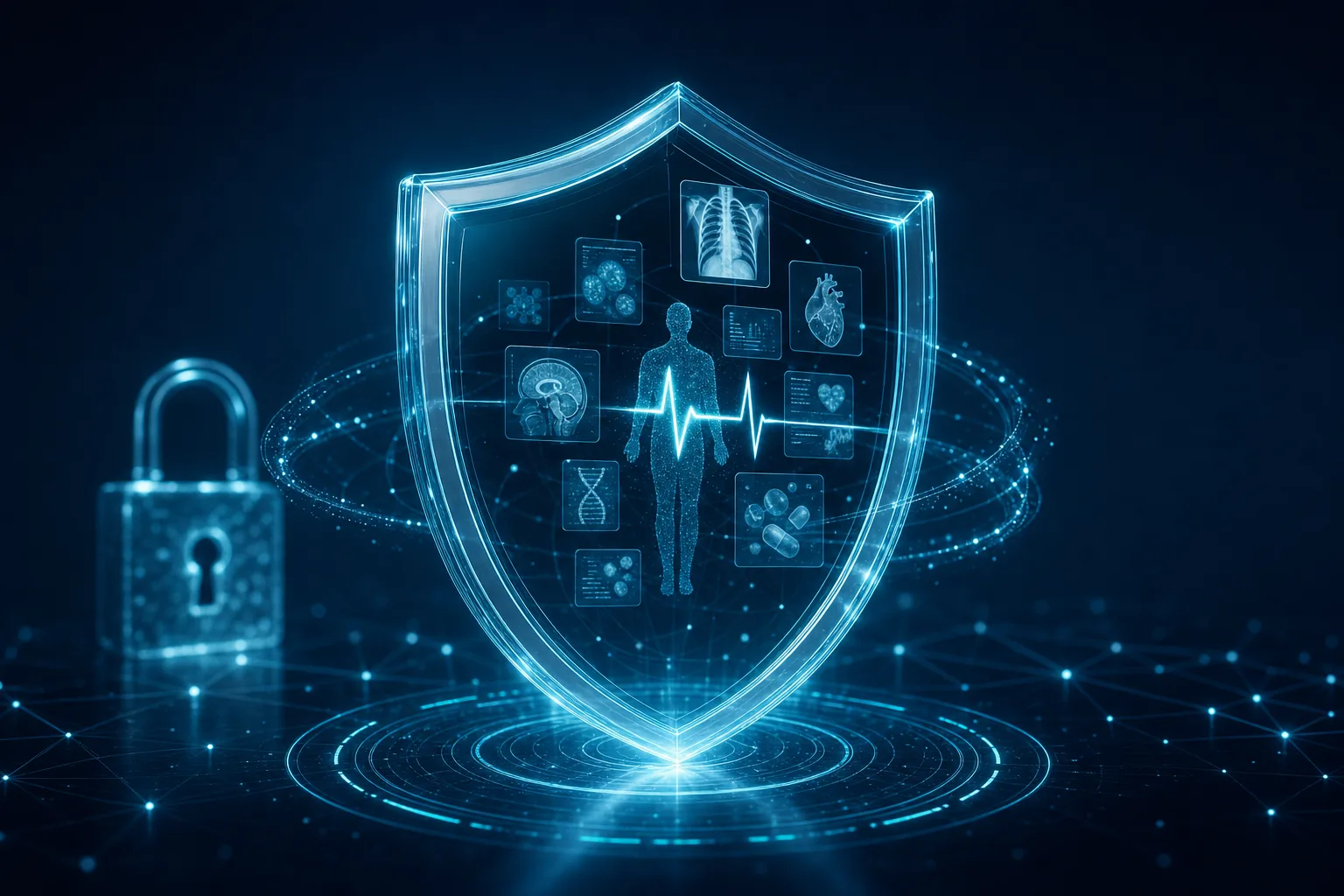 Encrypted protection of patient health records and PHI inside a secure healthcare environment