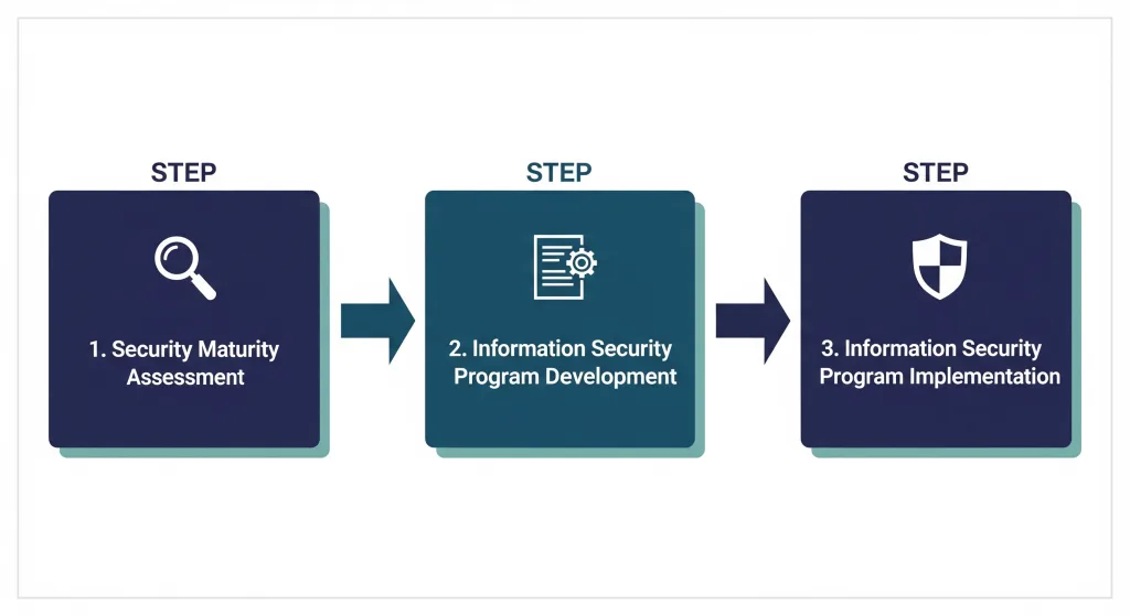 SaaS Virtual CISO roadmap - security program development timeline