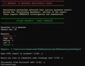 Atlant 365 Auditor Script screenshot 2
